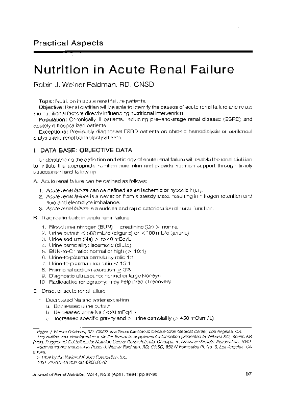 NUTRITION GUIDELINES FOR ACUTE RENAL FAILURE visual data 8