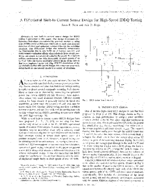 (PDF) A differential built-in current sensor design for high-speed IDDQ ...