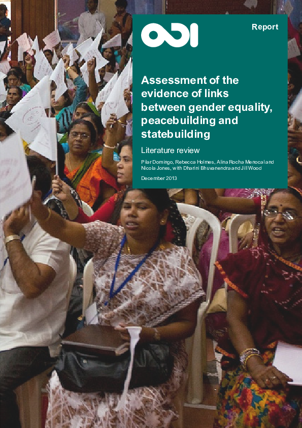 (PDF) Assessment of the evidence of links between gender equality ...
