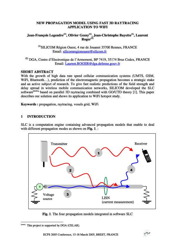 (PDF) New Propagation Model Using Fast 3D Raytracing - Application To Wifi