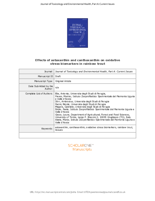 (PDF) Effects of astaxanthin and canthaxanthin on oxidative stress ...