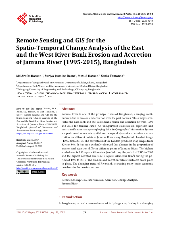 (PDF) Remote Sensing and GIS for the Spatio-Temporal Change Analysis of ...