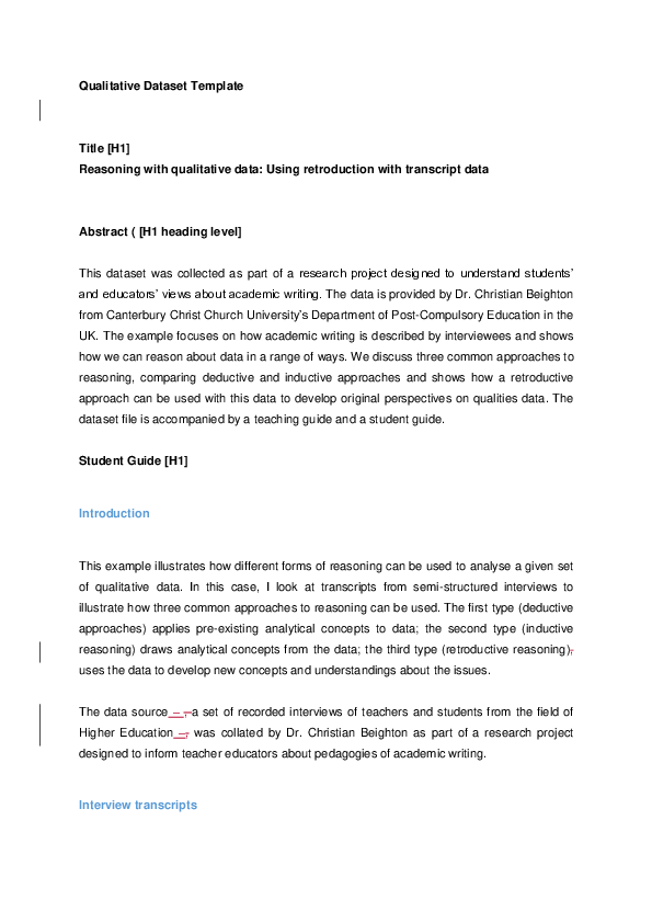 (PDF) Reasoning With Qualitative Data: Using Retroduction With ...