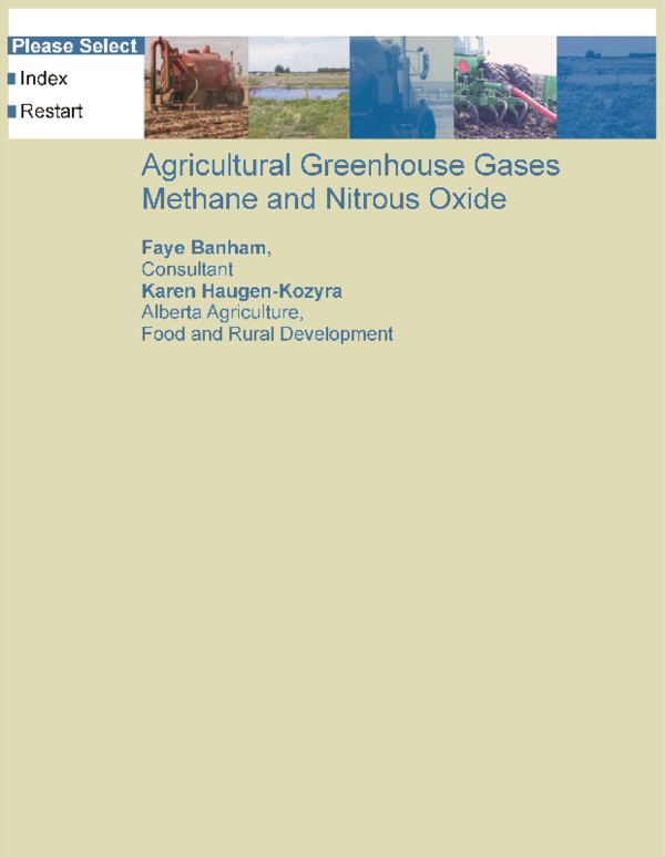 (PDF) Agricultural Greenhouse Gases Methane and Nitrous Oxide