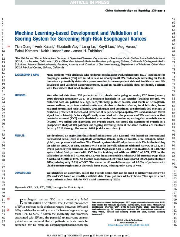 (PDF) Machine Learning-based Development and Validation of a Scoring ...