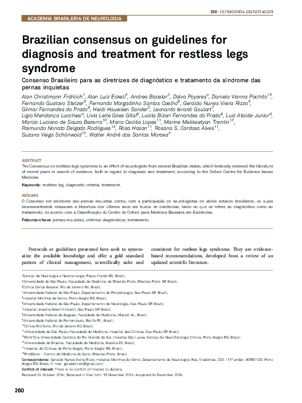 (PDF) Brazilian consensus on guidelines for diagnosis and treatment for ...