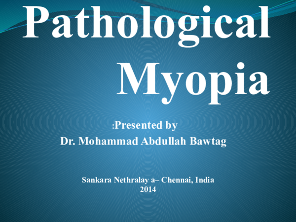 (PPT) Pathological Myopia