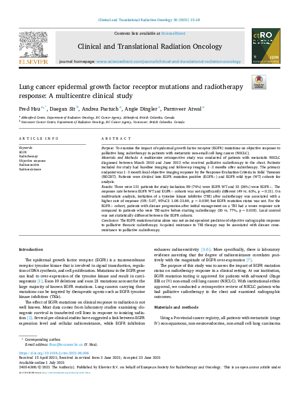 (PDF) Lung cancer epidermal growth factor receptor mutations and ...