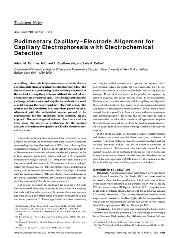 (PDF) Rudimentary Capillary−Electrode Alignment for Capillary ...