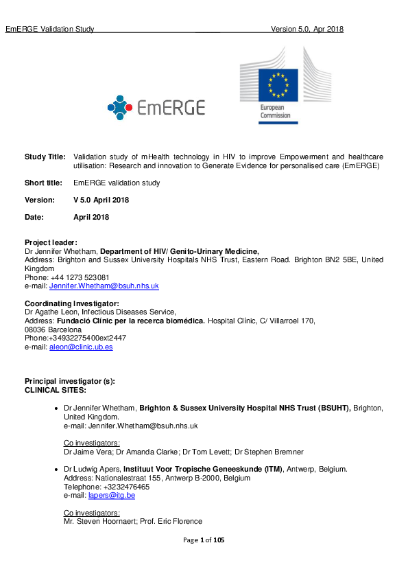(PDF) Validation study of mHealth technology in HIV to improve ...