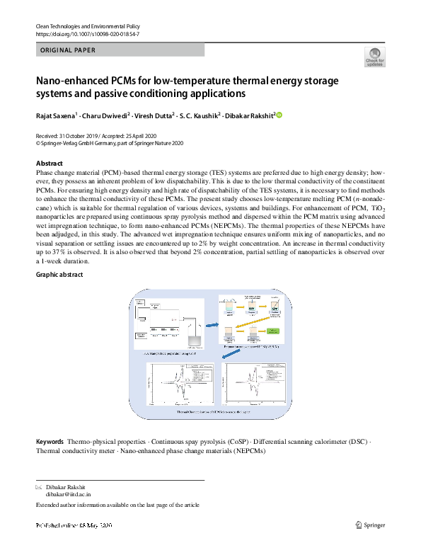 (PDF) Nano-enhanced PCMs for low-temperature thermal energy storage ...