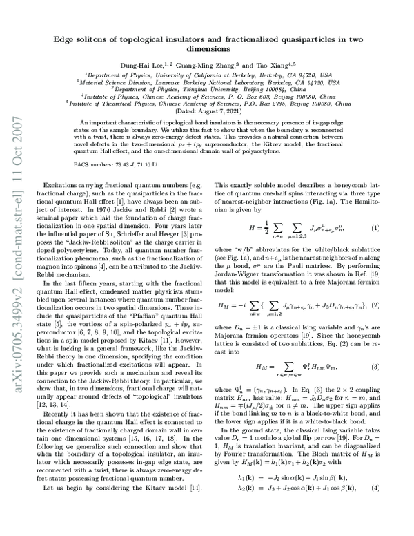 (PDF) Edge Solitons of Topological Insulators and Fractionalized ...