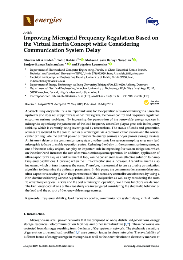 (PDF) Improving Microgrid Frequency Regulation Based on the Virtual ...