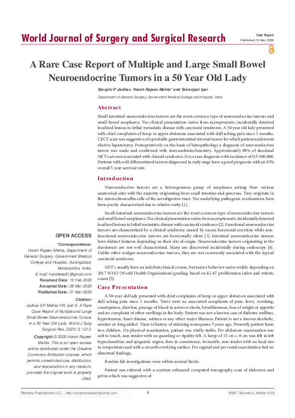 (PDF) A Rare Case Report of Multiple and Large Small Bowel ...