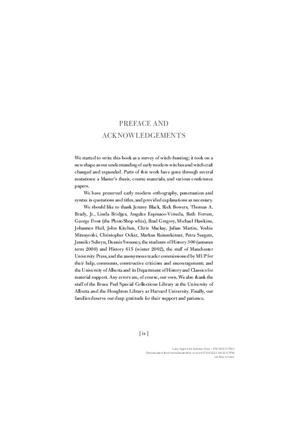 Pdf Preface And Acknowledgements