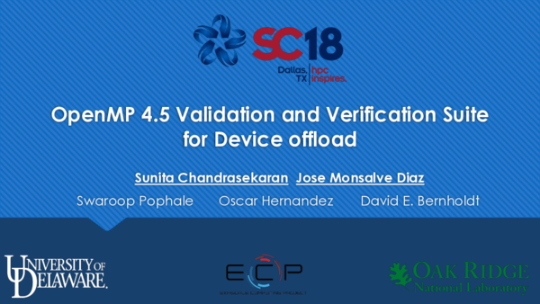 (PDF) OpenMP 4.5 Validation and Verification Suite for Device Offload