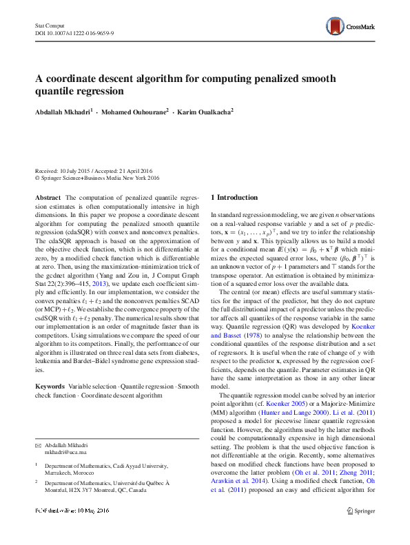 (PDF) A coordinate descent algorithm for computing penalized smooth ...