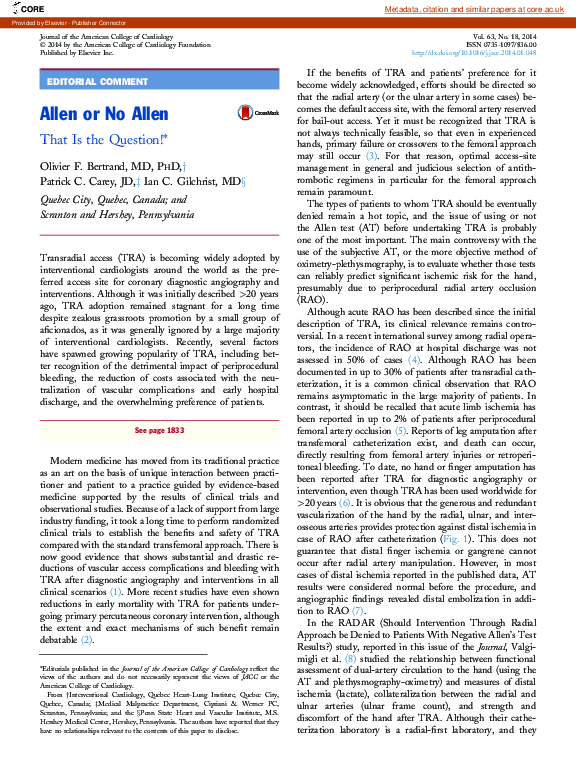 (PDF) Allen or No Allen