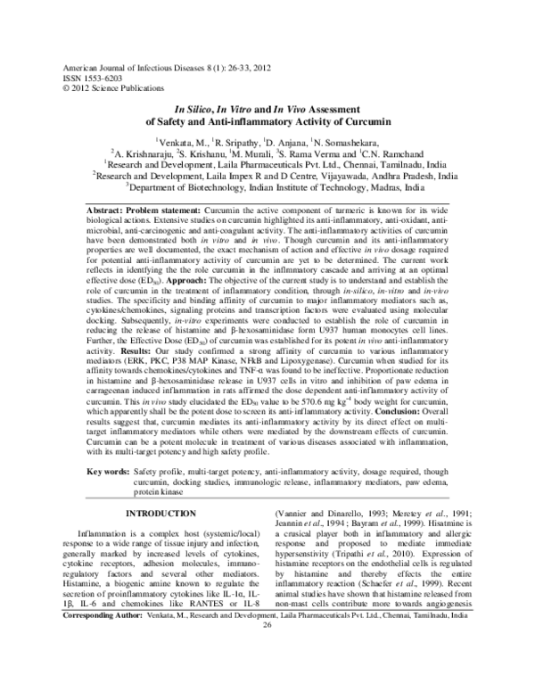 (PDF) In Silico, In Vitro and In Vivo Assessment of Safety and Anti ...