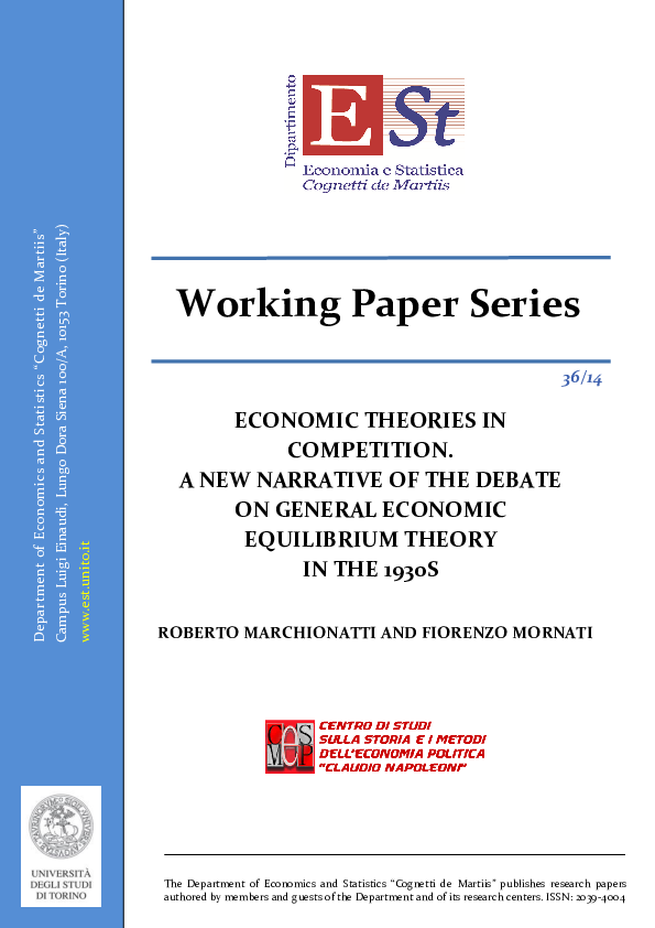 (PDF) Economic theories in competition: A new narrative of the debate ...
