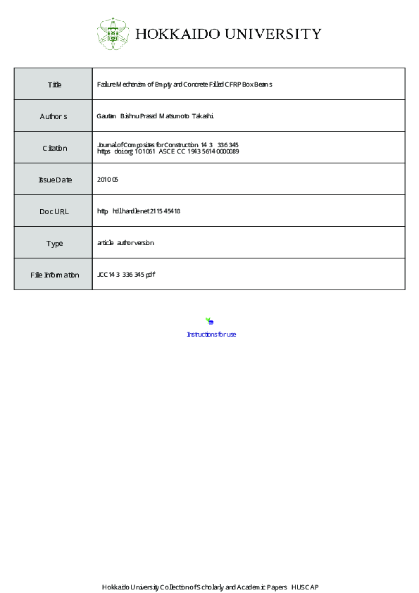 (PDF) Failure Mechanism of Empty and Concrete-Filled CFRP Box Beams