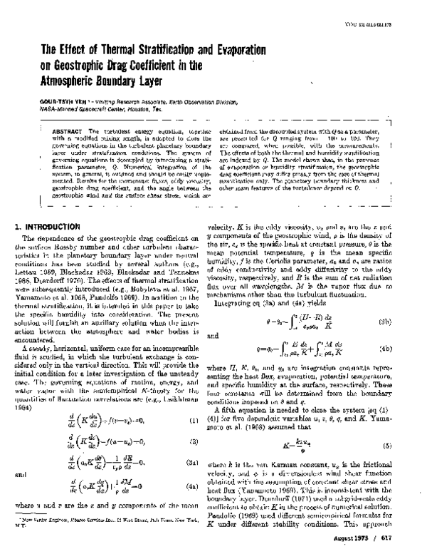 (PDF) The Effect of Thermal Stratification and Evaporation on ...