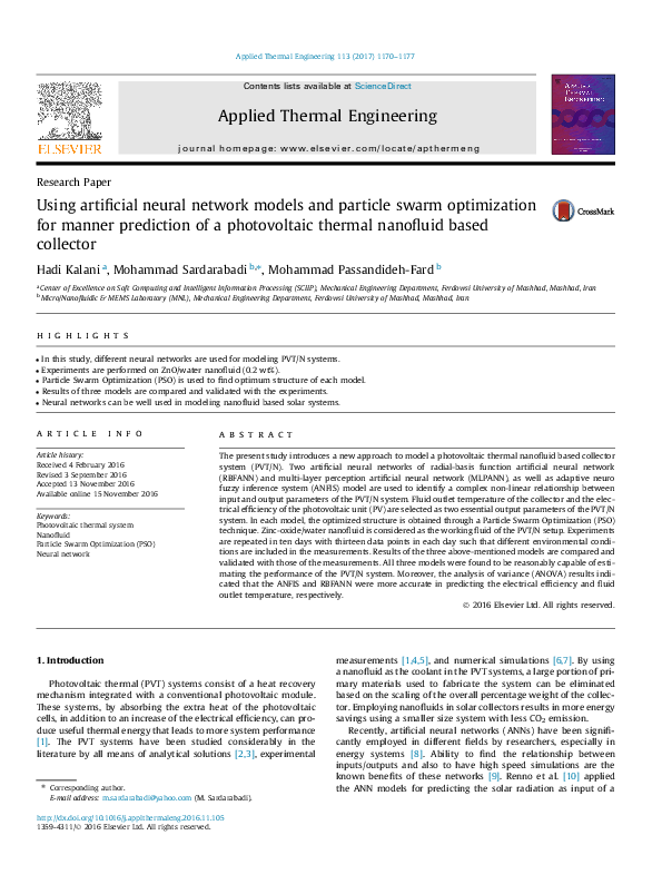 (PDF) Using artificial neural network models and particle swarm ...
