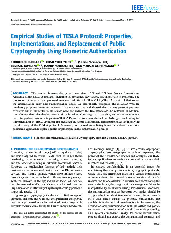 (PDF) Empirical Studies of TESLA Protocol: Properties, Implementations ...