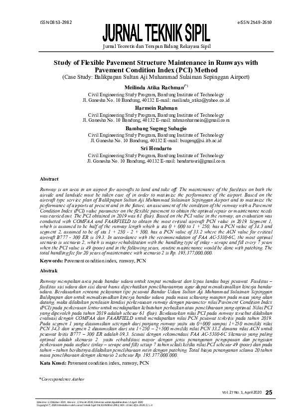 (PDF) Study of Flexible Pavement Structure Maintenance in Runways with ...