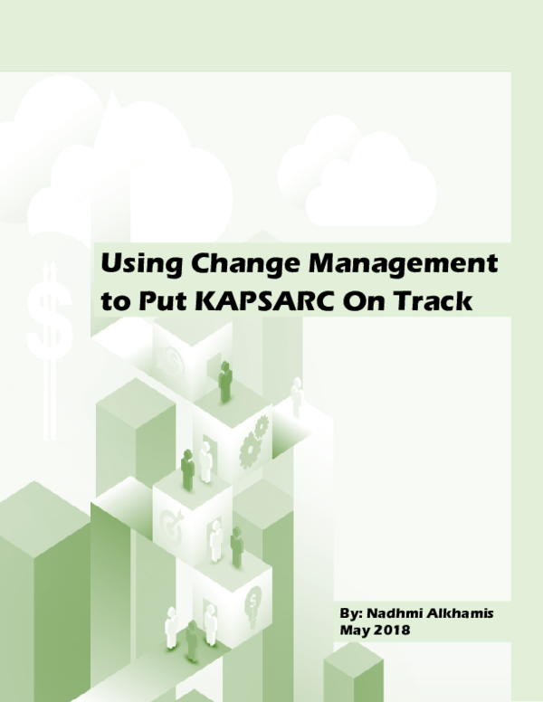 (PDF) Using Change Management to Put KAPSARC On Track