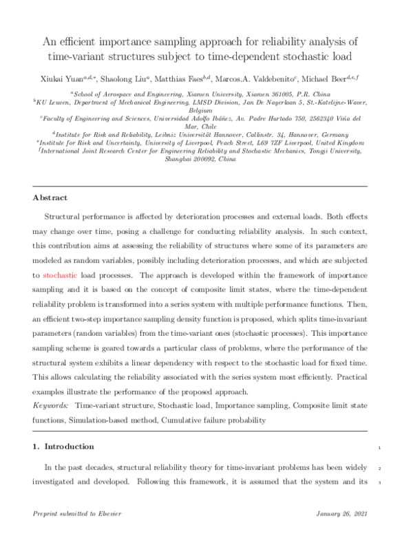 (PDF) An efficient importance sampling approach for reliability ...