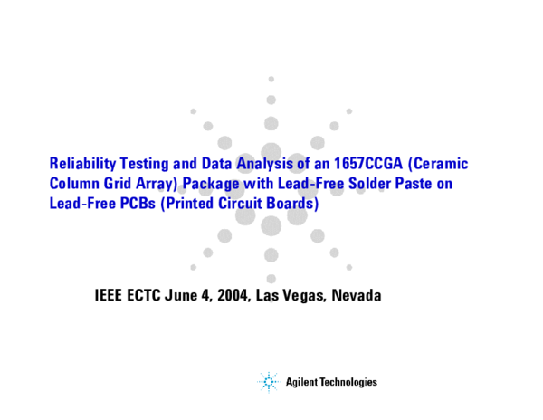 (PDF) Reliability testing and data analysis of an 1657CCGA (ceramic ...