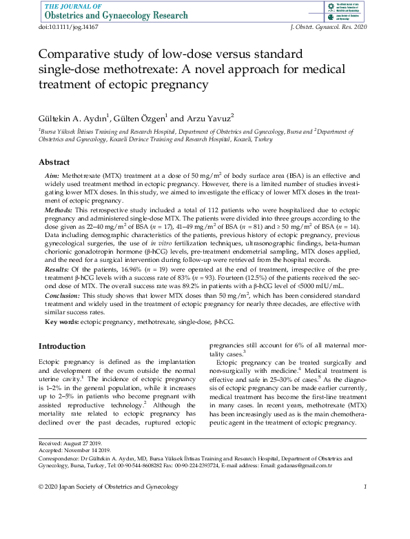 (PDF) Comparative study of low‐dose versus standard single‐dose ...