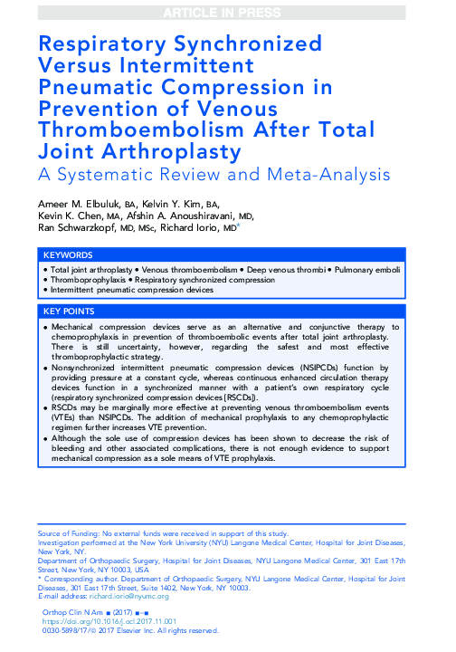 (PDF) Respiratory Synchronized Versus Intermittent Pneumatic ...