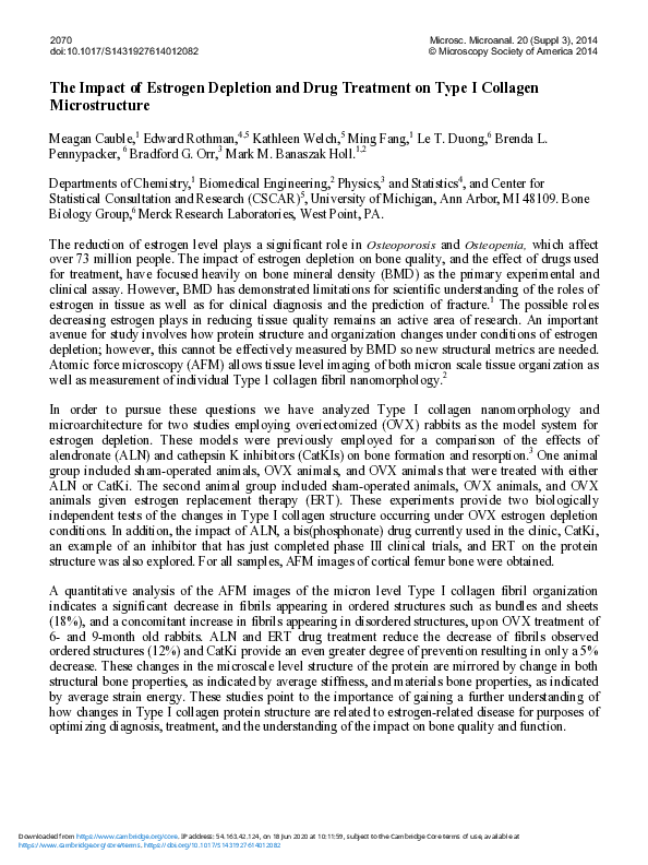 (PDF) The Impact of Estrogen Depletion and Drug Treatment on Type I ...