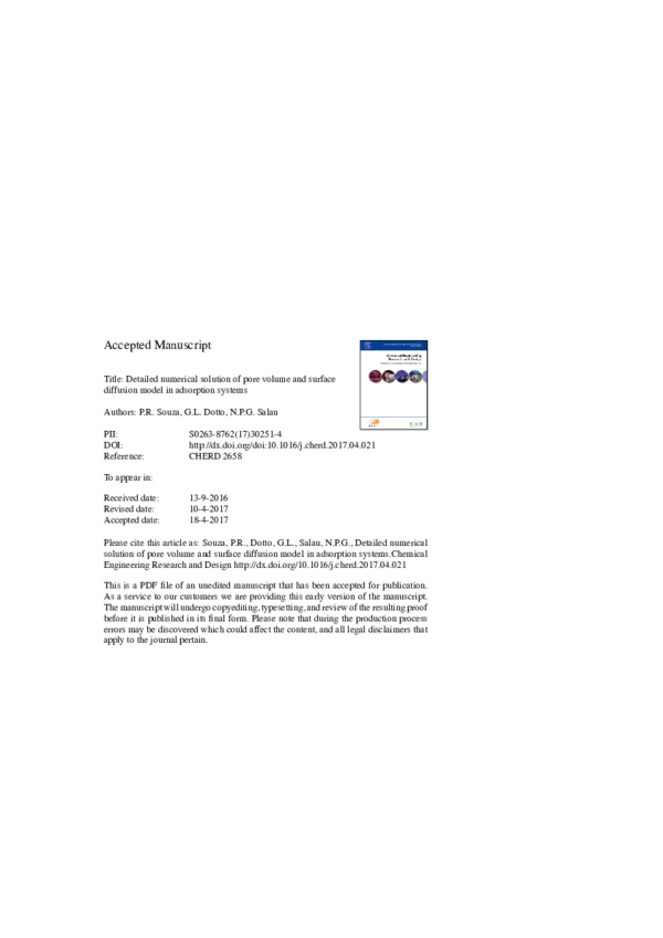 (PDF) Detailed numerical solution of pore volume and surface diffusion ...