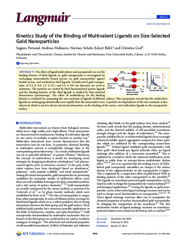 (PDF) Kinetics Study of the Binding of Multivalent Ligands on Size ...