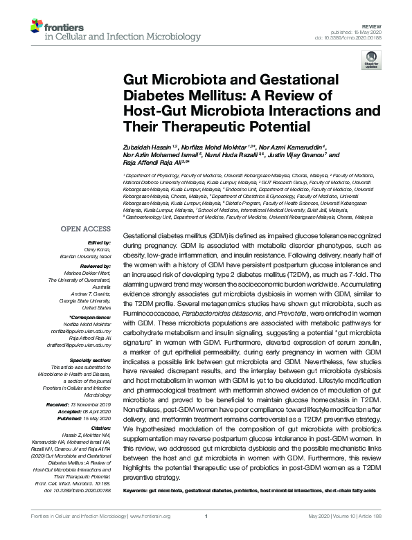 (PDF) Gut Microbiota and Gestational Diabetes Mellitus: A Review of ...