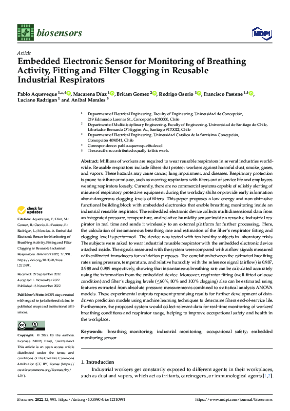 (PDF) Embedded Electronic Sensor for Monitoring of Breathing Activity ...