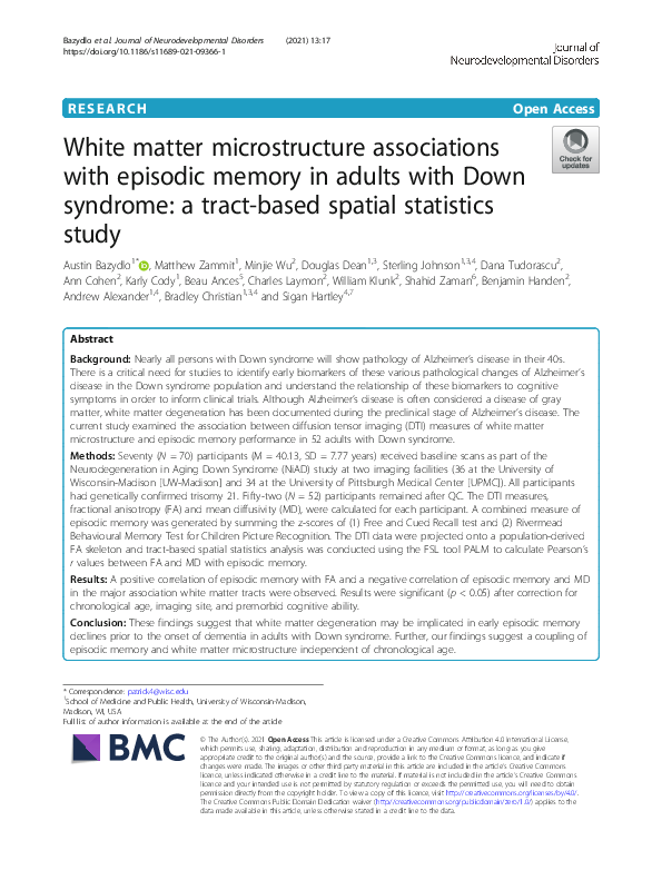 (PDF) White matter microstructure associations with episodic memory in ...
