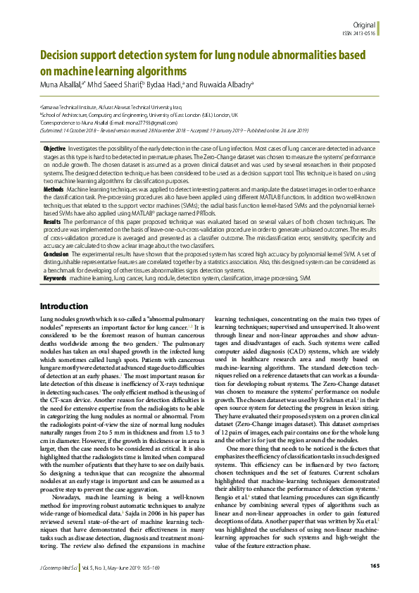 (PDF) Decision support detection system for lung nodule abnormalities ...