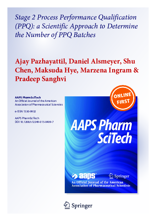  pdf stage 2 process performance qualification ppq a scientific