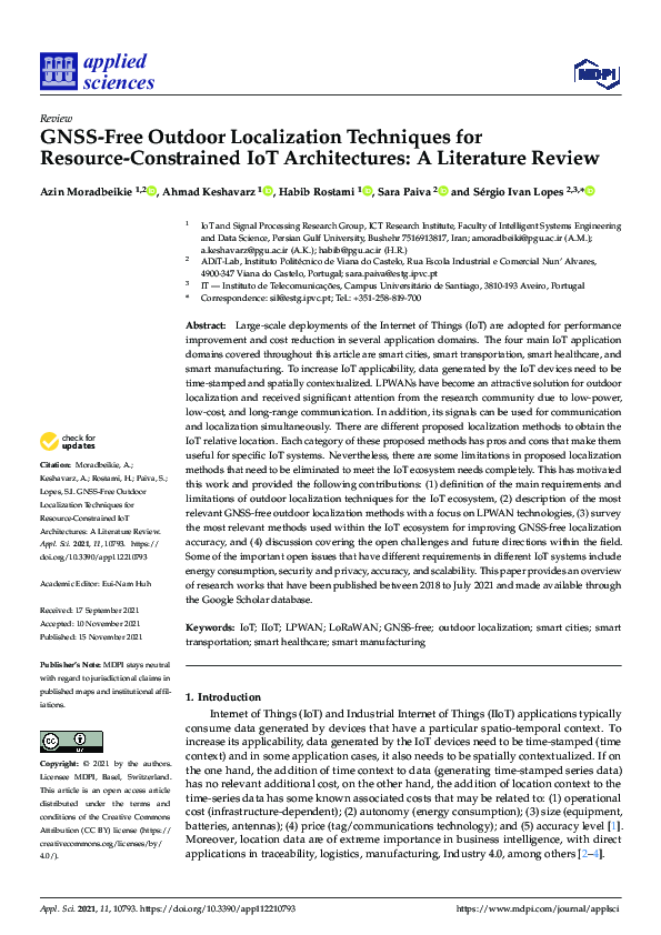 (PDF) GNSS-Free Outdoor Localization Techniques for Resource ...