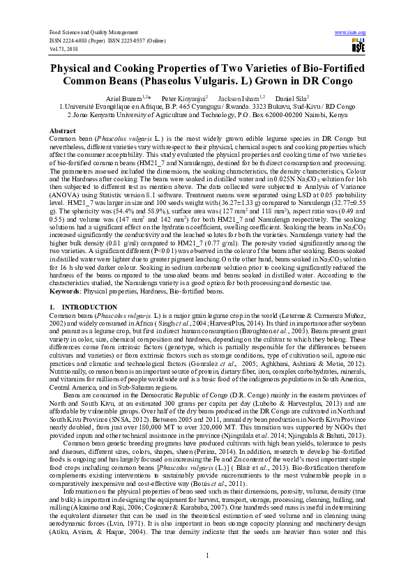 (PDF) Physical and Cooking Properties of Two Varieties of Bio-Fortified ...