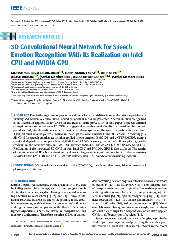 (PDF) 3D Convolutional Neural Network for Speech Emotion Recognition ...