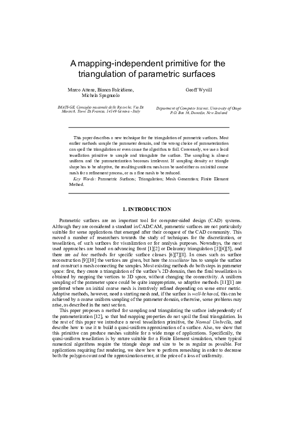 (PDF) A mapping-independent primitive for the triangulation of ...