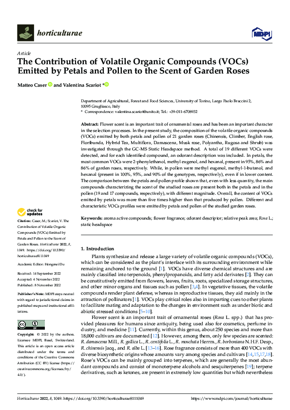 (PDF) The Contribution of Volatile Organic Compounds (VOCs) Emitted by ...