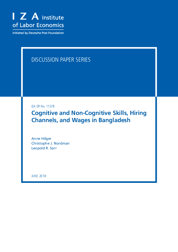(PDF) Cognitive and Non-Cognitive Skills, Hiring Channels, and Wages in ...