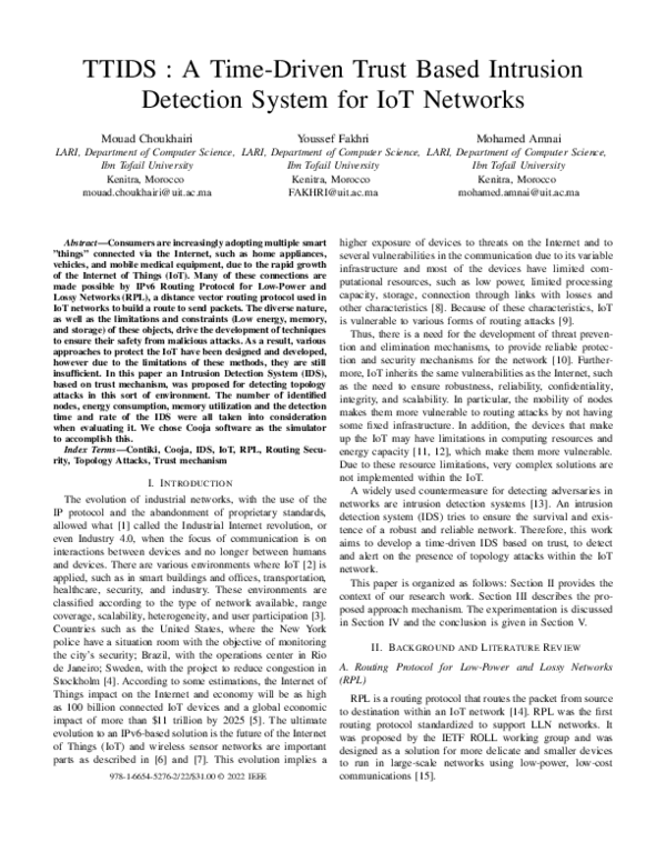 (PDF) TTIDS : A Time-Driven Trust Based Intrusion Detection System for ...