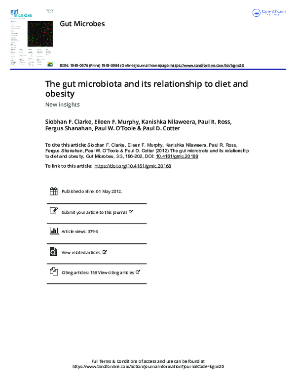 (PDF) The gut microbiota and its relationship to diet and obesity